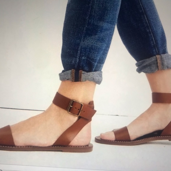 Madewell ankle strap sandals, brown, size 8, new without box - Picture 3 of 3